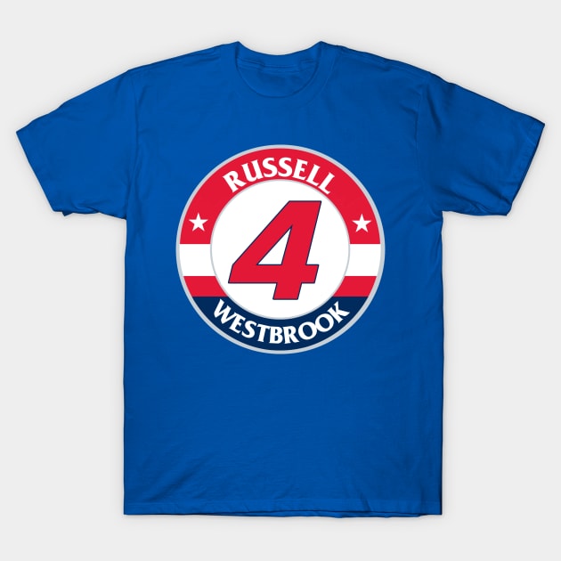 Russell Westbrook 4 Washington Wizards T-Shirt by IronLung Designs